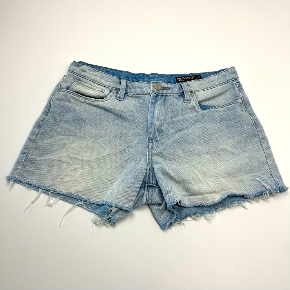BlankNYC Blank NYC The Fulton Roll Up Short Women SZ 29 Faded Blue Denim *FLAWED